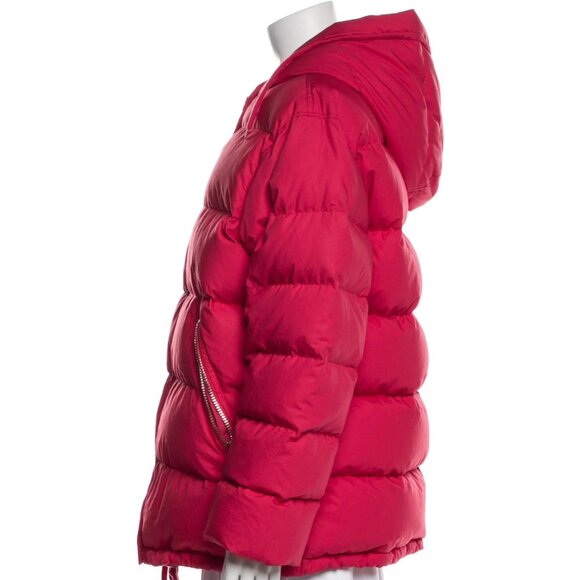 Maje NWT Down Puffer Jacket Hooded Coat Size L - Picture 2 of 11